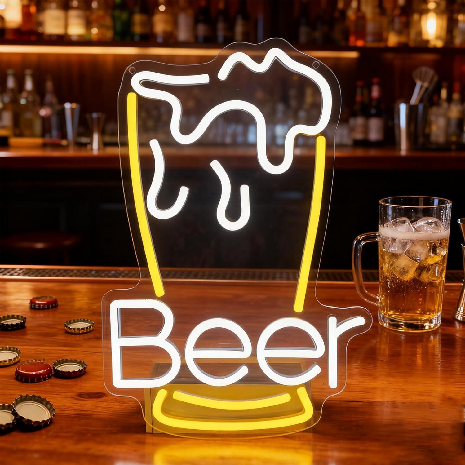 Home Decor Theme - Beer Neon Sign USB Dimmable LED