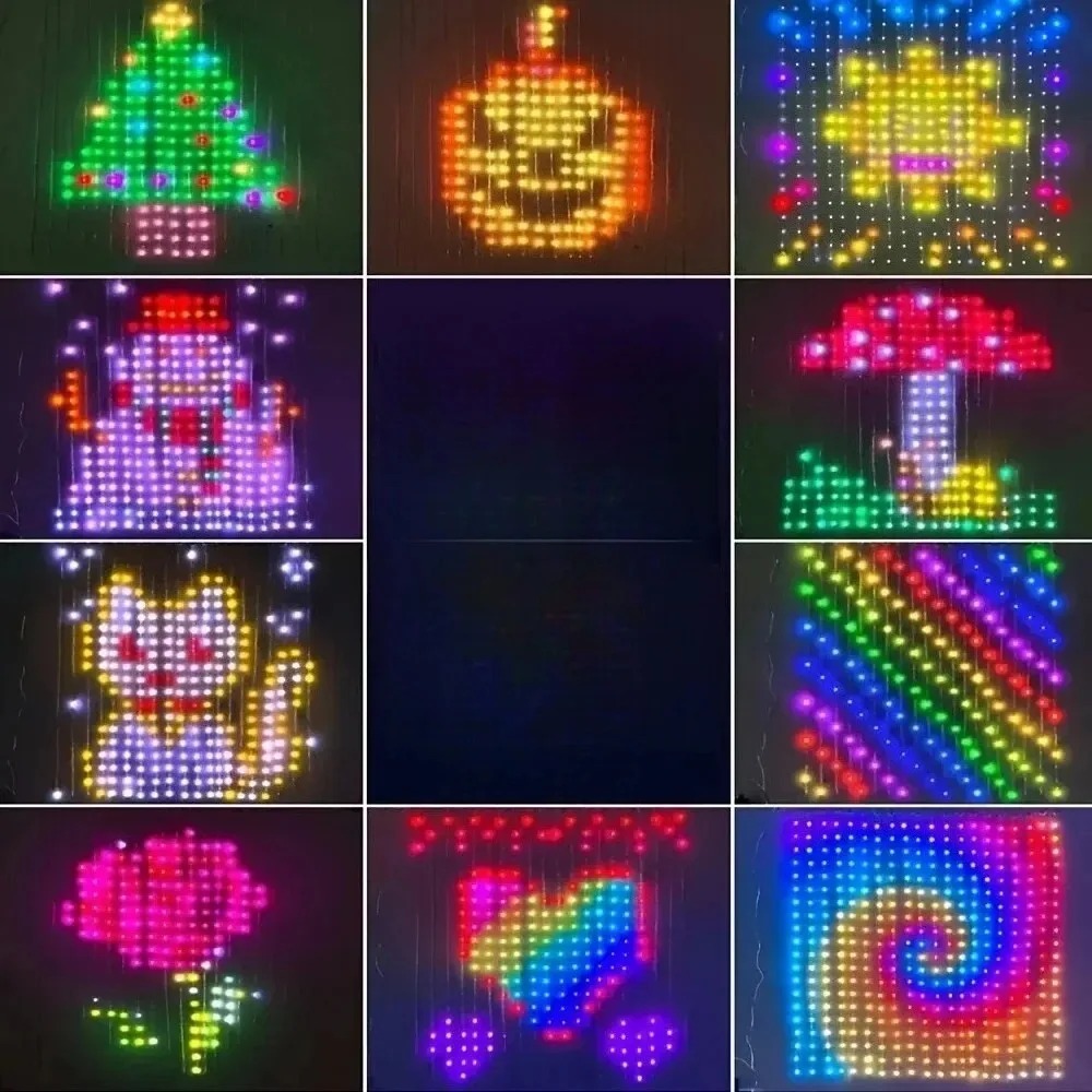LED Pixel Curtain Lights Bluet - Home Decor Free App ulasan dan harga