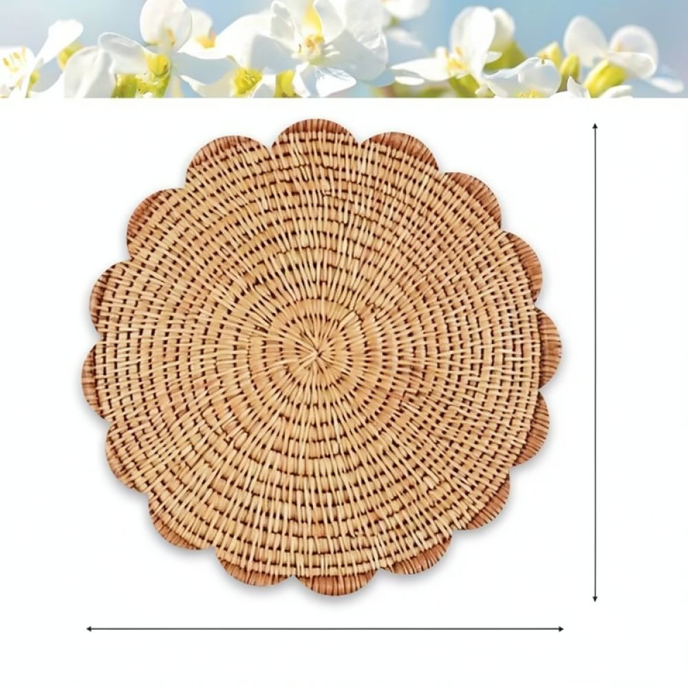 Printed Linen Placemat Lace Tr - Linen Table Runner ulasan dan harga