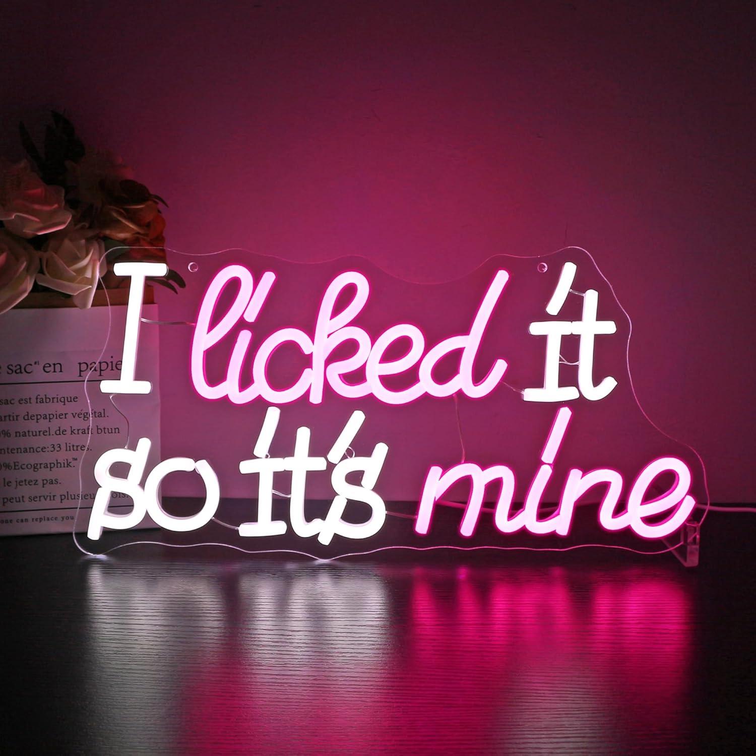I Licked It So It's Mine Neon  - Home Decor Theme ulasan dan harga