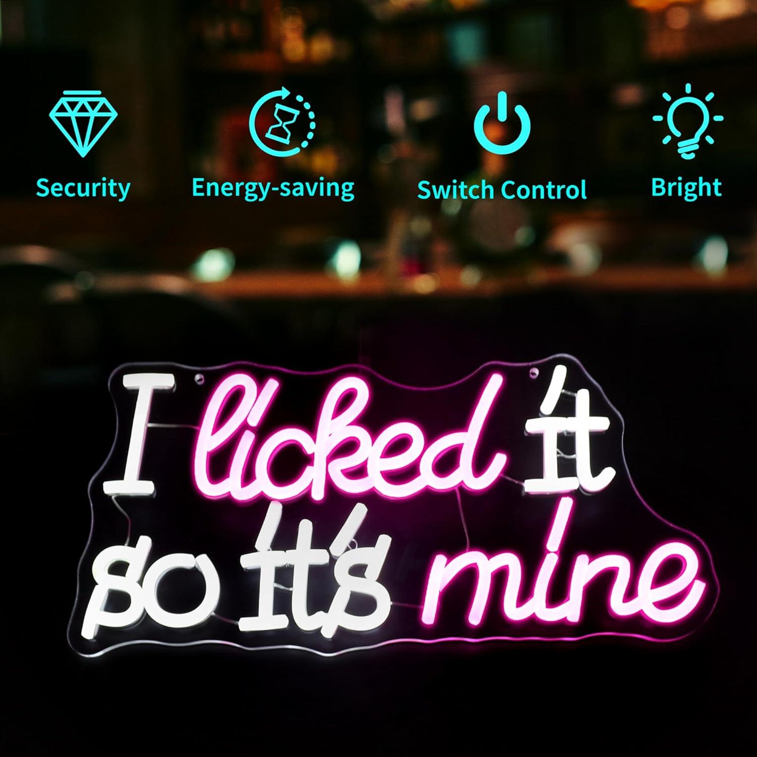 I Licked It So It's Mine Neon  - Home Decor Theme ulasan dan harga
