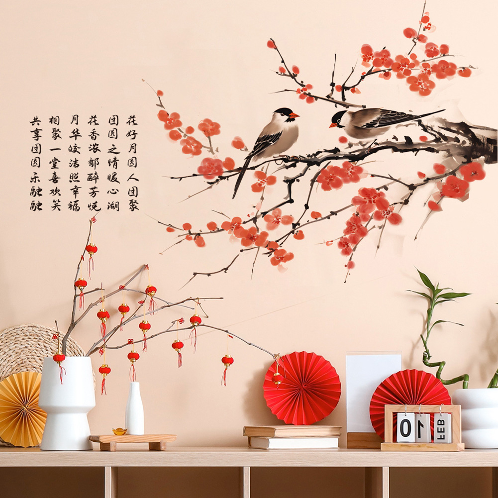 Chinese Style Plum Blossom Bir - Home Decor Indonesia ulasan dan harga