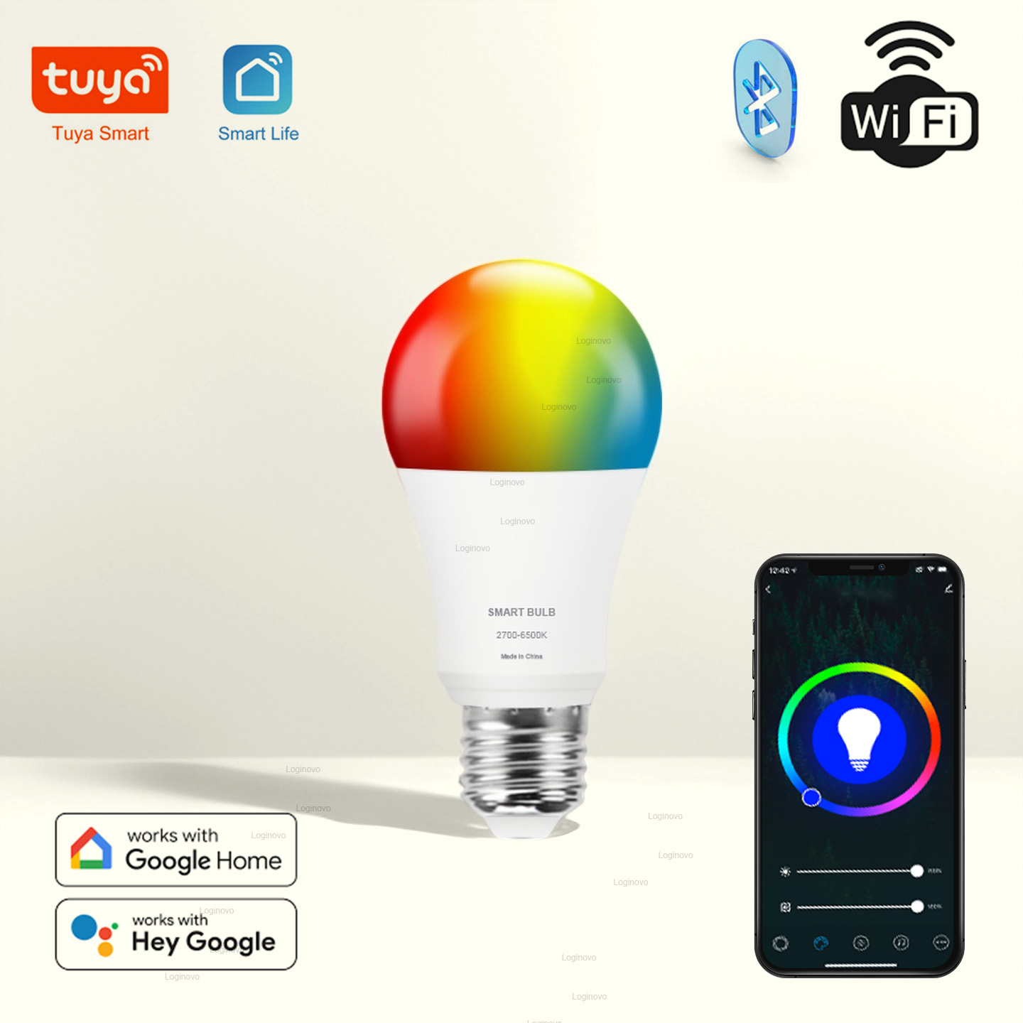 Tuya LED Bulb Lamp Bluetooth/W - Home Decor Free App ulasan dan harga
