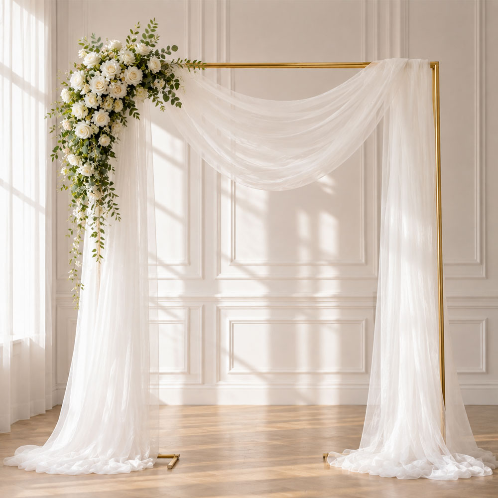 1 Pack Flowy Sheer Tulle Fabri - Linen Table Runner ulasan dan harga