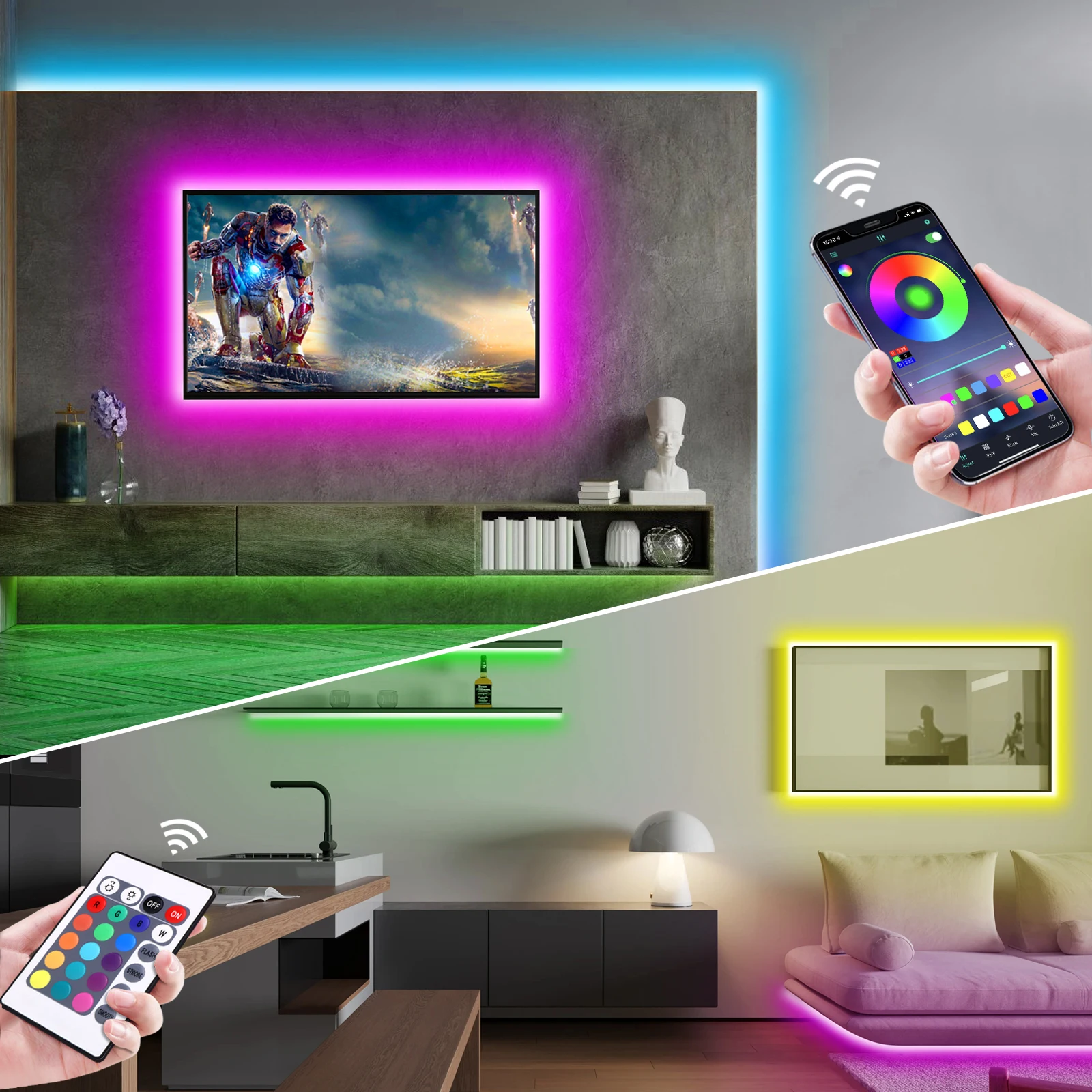 1-5m RGB LED Neon Strip Light  - Home Decor Free App ulasan dan harga